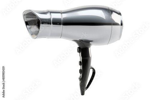 The Whimsical Dance of a Hair Dryer. On a White or Clear Surface PNG Transparent Background.