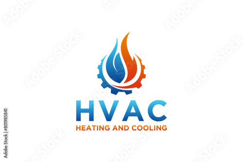 HVAC logo design, heating ventilation and air conditioning, HVAC logo.