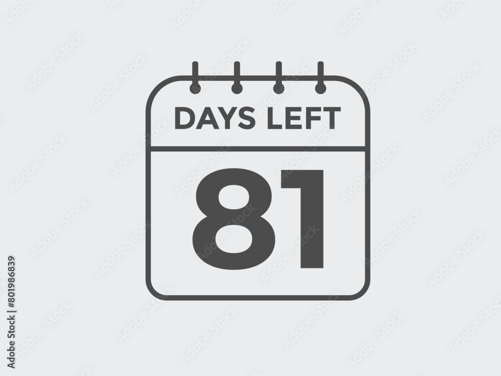 81 days to go countdown template. 81 day Countdown left days banner design. 81 Days left countdown timer
81 days to go countdown template. 81 day Countdown left days banner design. 81 Days left countdown timer