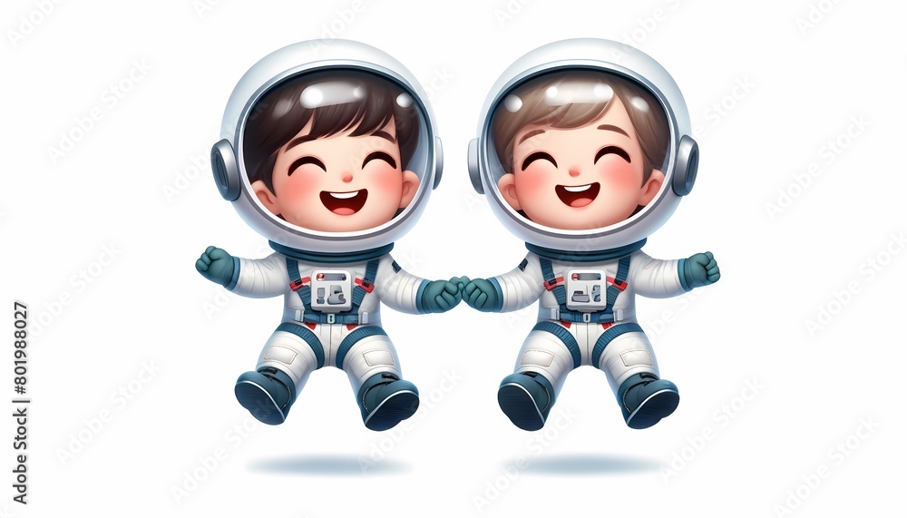 children in a spacesuit, Generative AI children in a spacesuit, Generative AI