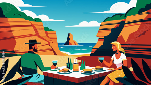 Idyllic Seaside Lunch Date with Picturesque Cliff Views