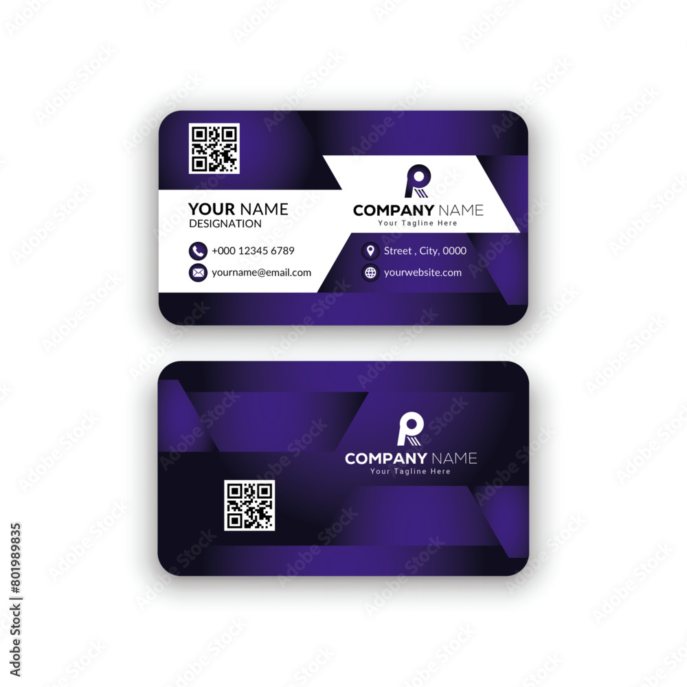 Obraz premium Corporate Creative and Modern Stylish Professional Business card template design 