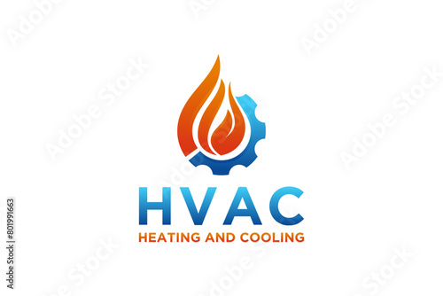 HVAC logo design, heating ventilation and air conditioning, HVAC logo.