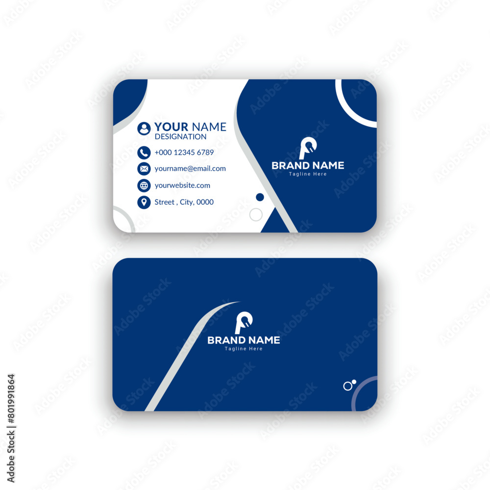 Obraz premium Corporate Creative and Modern Stylish Professional Business card template design 