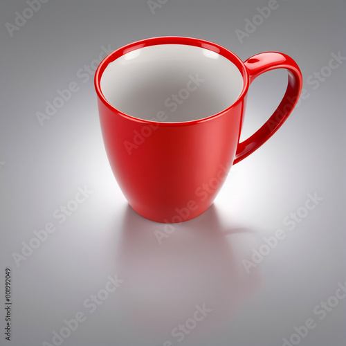 A red color coffee mug for product photography.