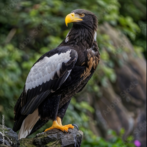 Photo stellers sea eagle in nature