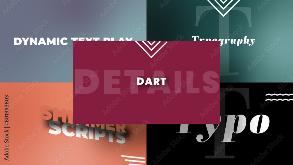 3D Floating Text Dynamics | Animated Titles with Control Panels Stock ...