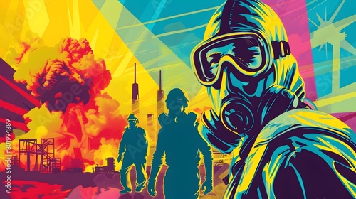 Vibrant Poster Promoting Public Education on CBRN Safety and Preparedness