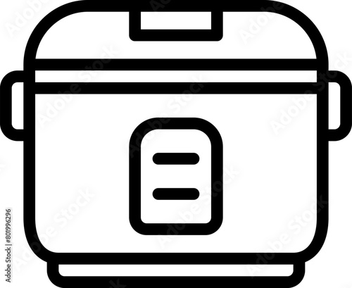 Rice cooker vector icon isolated