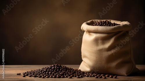 coffee beans in bag, ai generated © VitorCosta