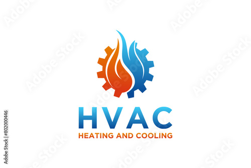 HVAC logo design, heating ventilation and air conditioning, HVAC logo.