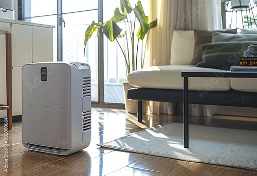 Energy Efficient dehumidifiers, which help reduce overall energy consumption and carbon footprint while promoting a healthier and more. Generative AI. photo