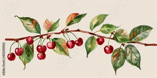 background picture with berries  a simple image of berry bushes  raspberries  strawberries and cherries