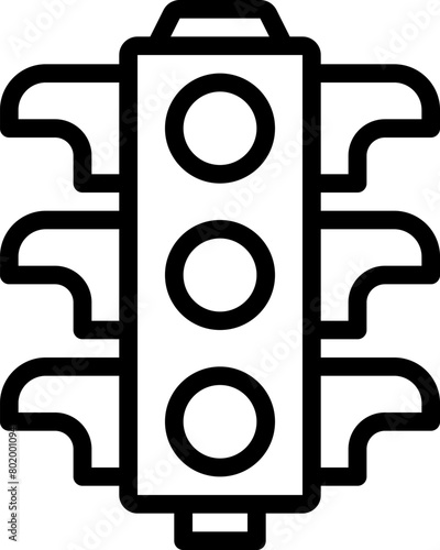 Traffic light line icon. Eps 10.