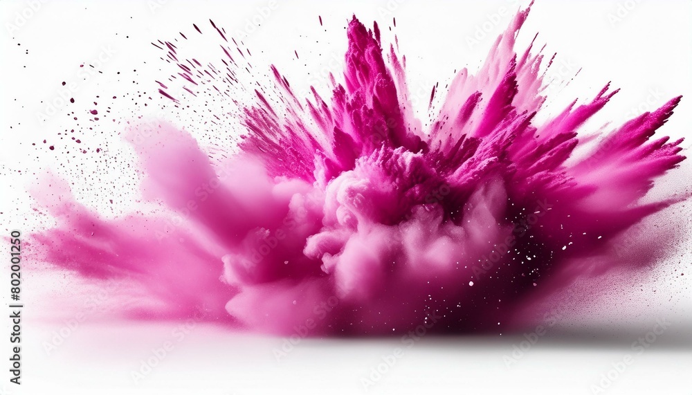 pink chalk and dust flying, effect explode isolated on white background pink chalk and dust flying, effect explode isolated on white background