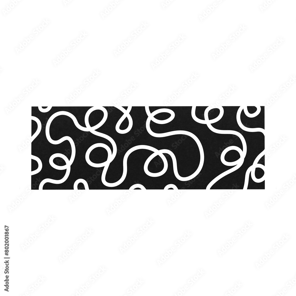 Cute Tape illustration Cute Washi Tape illustration Tape For Element Design Black Color And White Line Abstract  Washi Tape PNG