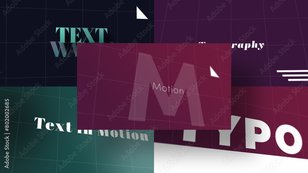 3D Phantom Text Shadows | Animated Titles with Control Panels Stock ...