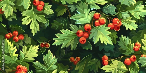 background picture with berries  a simple image of berry bushes  raspberries  strawberries and cherries