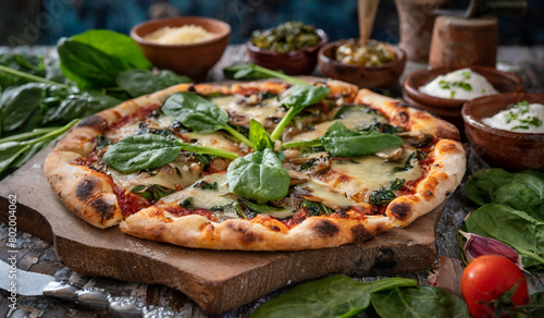 spinach artichoke pizza