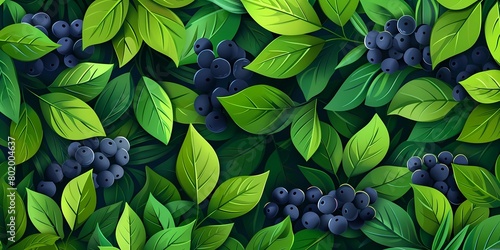 background picture with berries  a simple image of berry bushes  raspberries  strawberries and cherries