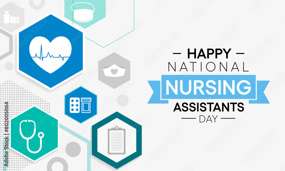 Nursing Assistants day is observed every year in June, The main role of a CNA is to provide basic care to patients and help them with daily activities. vector illustration. Nursing Assistants day is observed every year in June, The main role of a CNA is to provide basic care to patients and help them with daily activities. vector illustration.