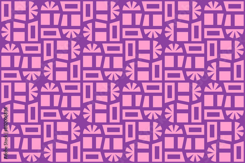 Abstract seamless pink and purple geometric pattern