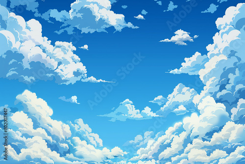 blue sky background with clouds. High quality photo