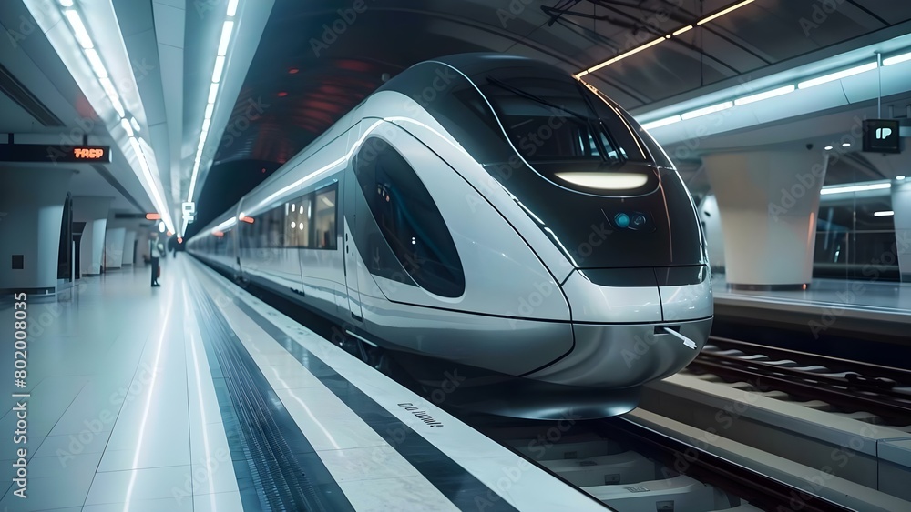 Cutting-edge Transportation Innovation: Futuristic Maglev Train Design ...