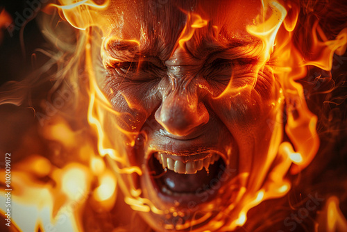 A person burning at hell generative AI technology