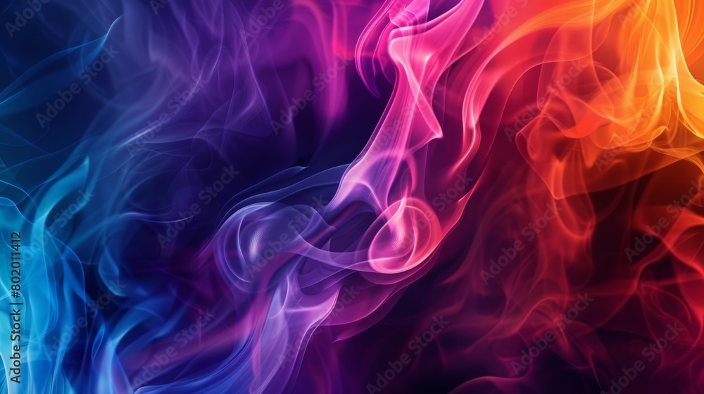 The background is an abstract modern colored background with a transparent smoke effect...