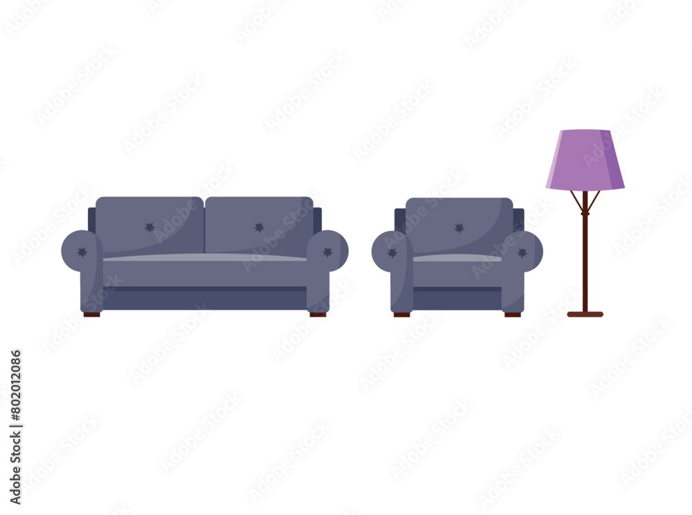 A set of modern furniture in various styles and options. bright modern sofas. Vector illustration. A set of modern furniture in various styles and options. bright modern sofas. Vector illustration.
