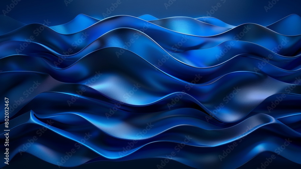 The background is abstract with waves of shiny blue color The background is abstract with waves of shiny blue color