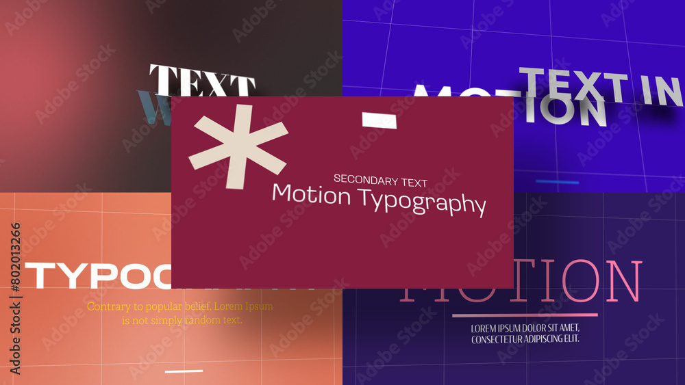 Control Animation Words 3D Thunder Text Impact | Animated Titles with Control Panels Stock ...