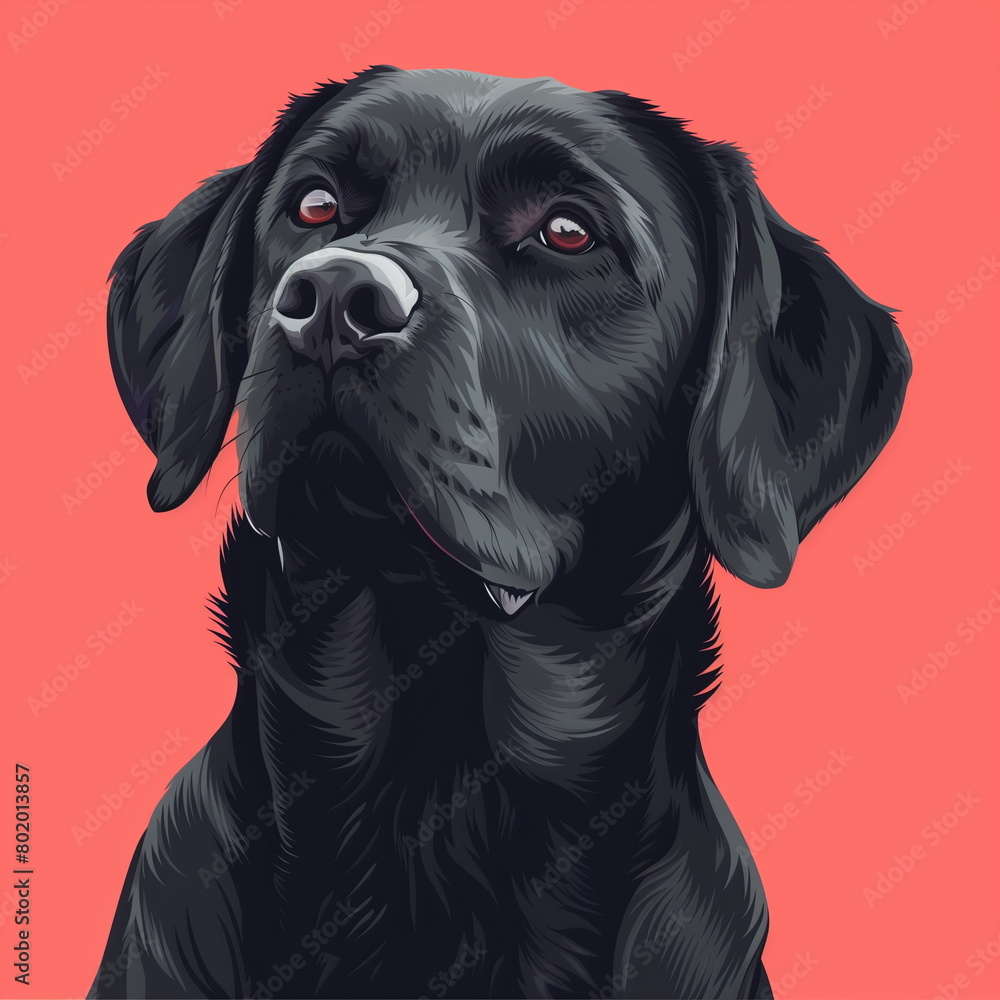 Obraz premium black labrador retriever portrait