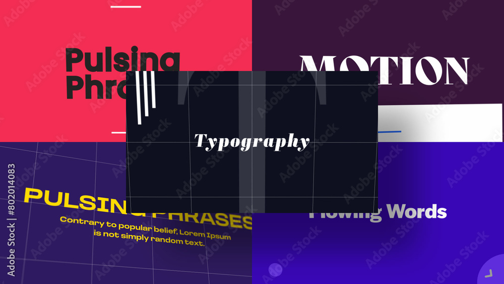 Three Typography Animation 3D Versatile Typography Kit | Animated Titles with Control Panels Stock ...