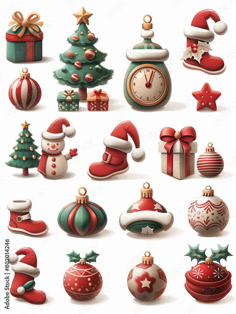 set of Christmas icons set of Christmas icons