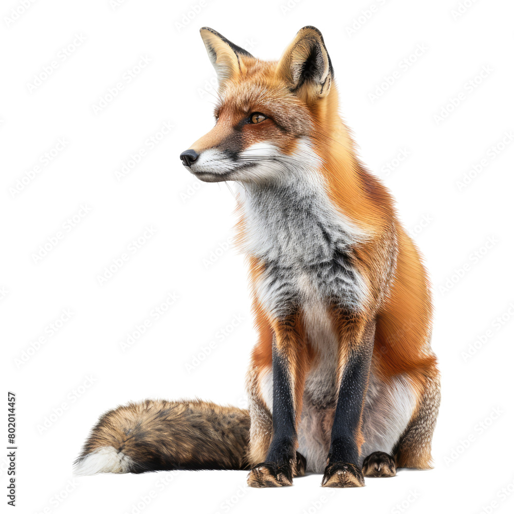 Photo of fox isolated on transparent background Photo of fox isolated on transparent background