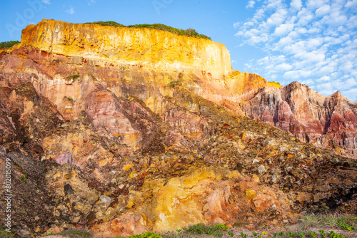 Colorful coastal cliffs in Brazil - Canyon do Castelo da Princesa
