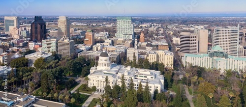 California State Capitol building in downtown Sacramento, California, United States.