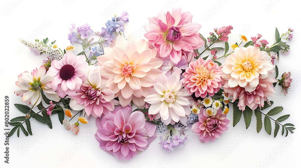 spring flowers - colorful pastel fresh flowers on a soft background spring flowers - colorful pastel fresh flowers on a soft background