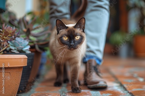 Cat Shows Affection to Owner Generative AI