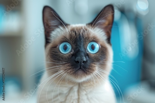Siamese Cat in Distress Generative AI