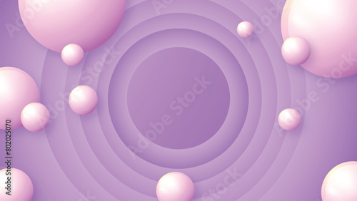 Abstract geometric background with pink gradient circles
