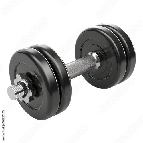 Photo of weight dumbbells isolated on transparent background