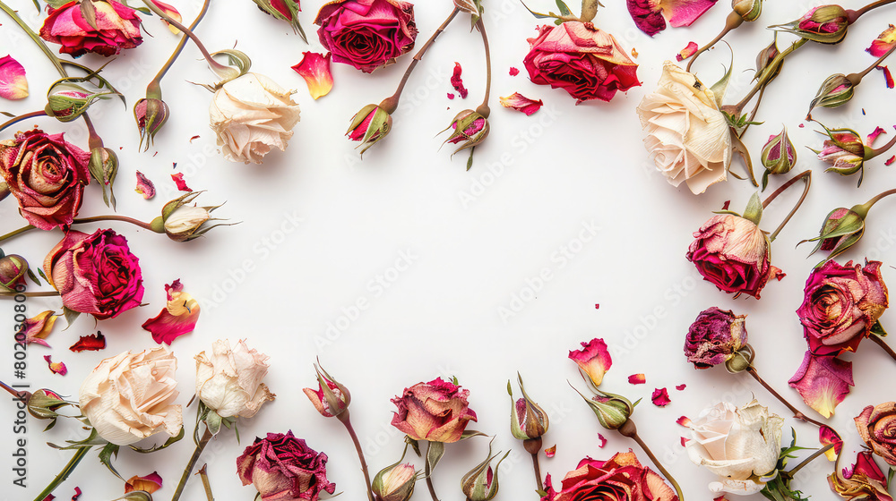 A stunning image featuring a  rose flower with a blank space in the middle, perfect for adding text or overlaying graphics, This photo is ideal for use on social media
