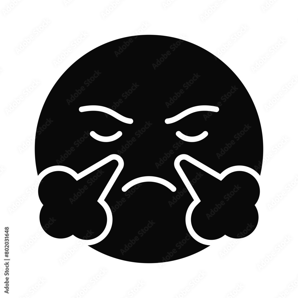 Have a look at this creative icon of frustrated emoji, trendy style vector