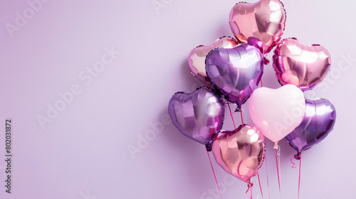 Beautiful heart-shaped balloons for Valentines Day