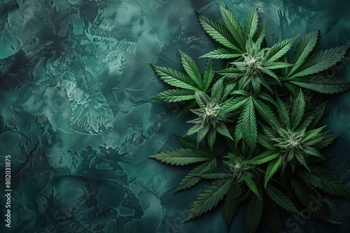 Marijuana Leaves  Cannabis Plant  Buds  Generative AI