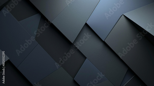 bold geometric shapes of charcoal gray and midnight blue, ideal for an elegant abstract background