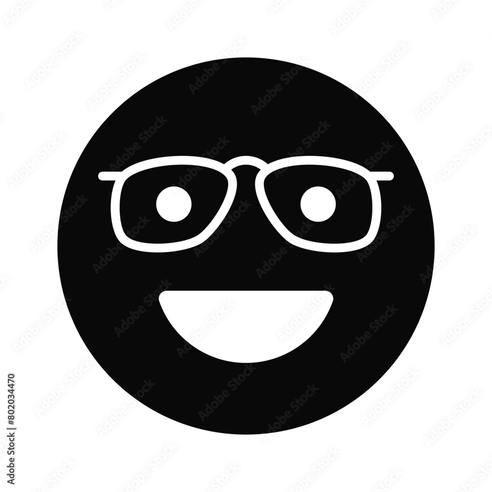 Nerd emoji icon design, ready for premium use vector Nerd emoji icon design, ready for premium use vector